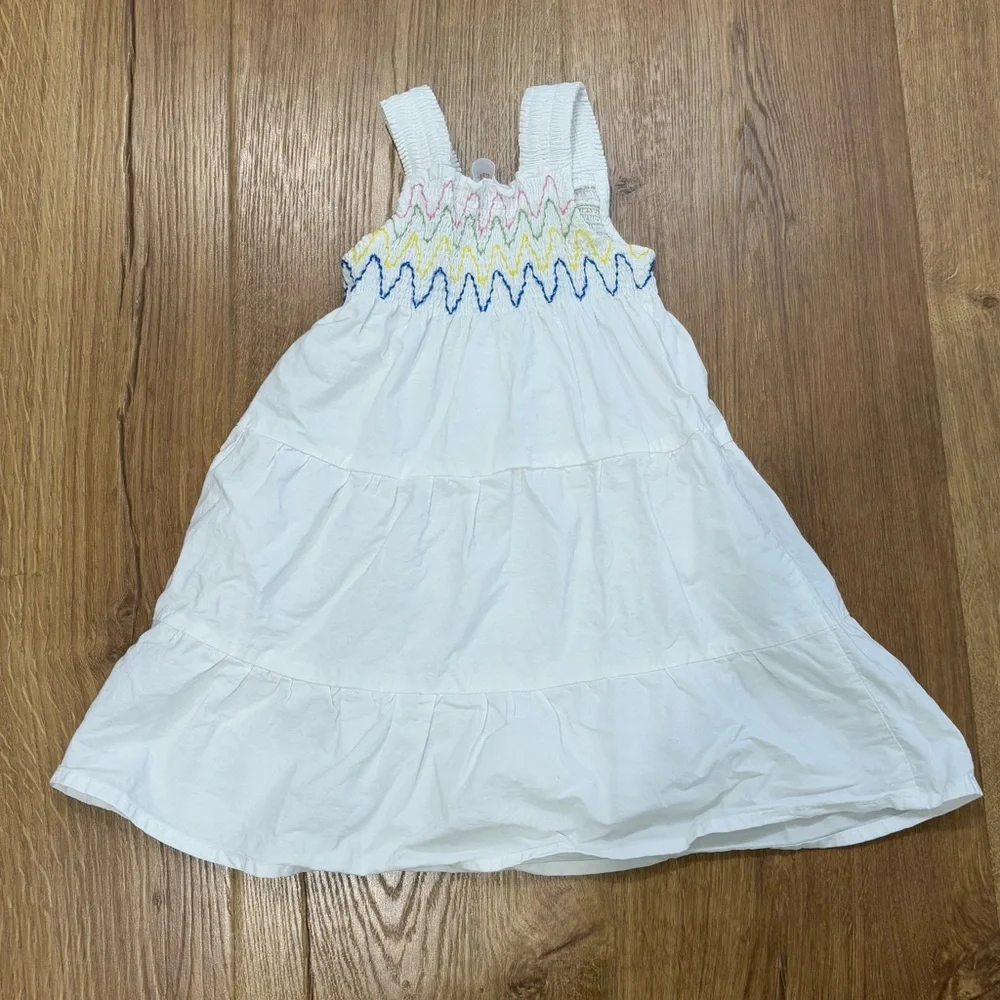 Zara Smocked Tiered Sleeveless Dress
